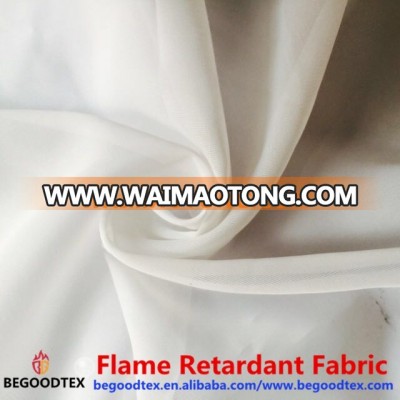 inherently flame retardant fire resistant fabric sheer voile for wedding backdrop curtains indian